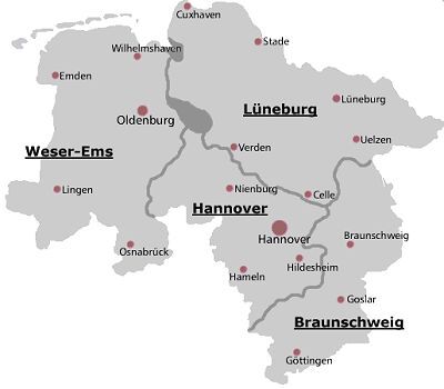 Niedersachsen-Karte