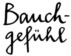 Schriftzug Bauchgefühl