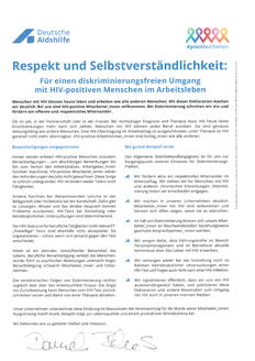 Deklaration #positivarbeiten unterschrieben von Ministerin Behrens