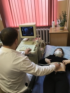Ultraschalluntersuchung in Chortkiv