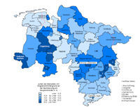 Landkarte Niedersachsen