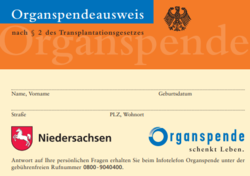 Organspendeausweis