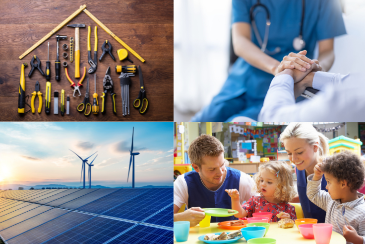 Berufe, Handwerk, Erzieher, Pfleger, Solaranlage, Windkraft