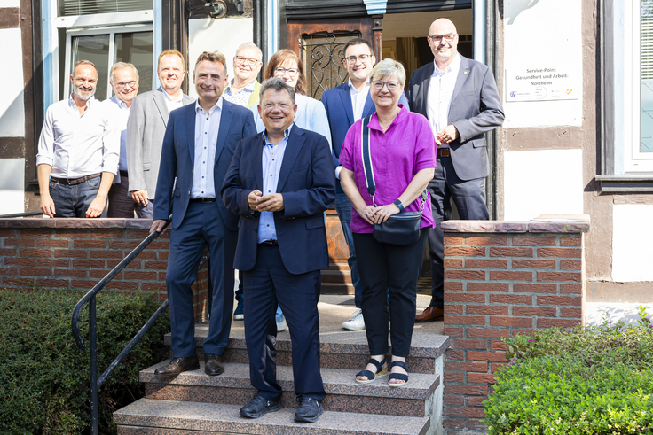 Minister beim Servicepoint Gesundheit und Arbeit