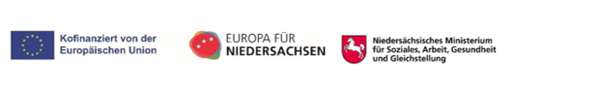Logos Kofinanziert von EU, Europa für Niedrsachsen, MS