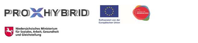 Logos Pro Hybrid, Kofinanziert von EU, MS, Europa für Niedersachsen