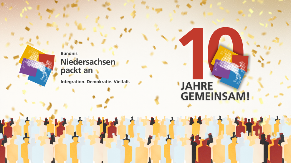 Aktionslogo 10 Jahre Niedersachsen packt an