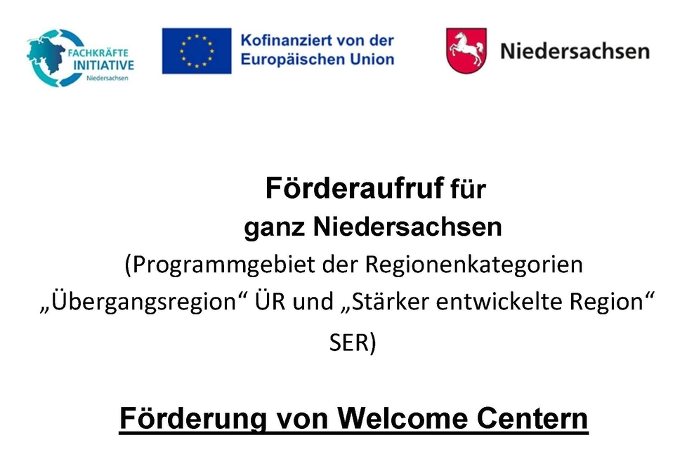 Förderaufruf für ganz Niedersachsen