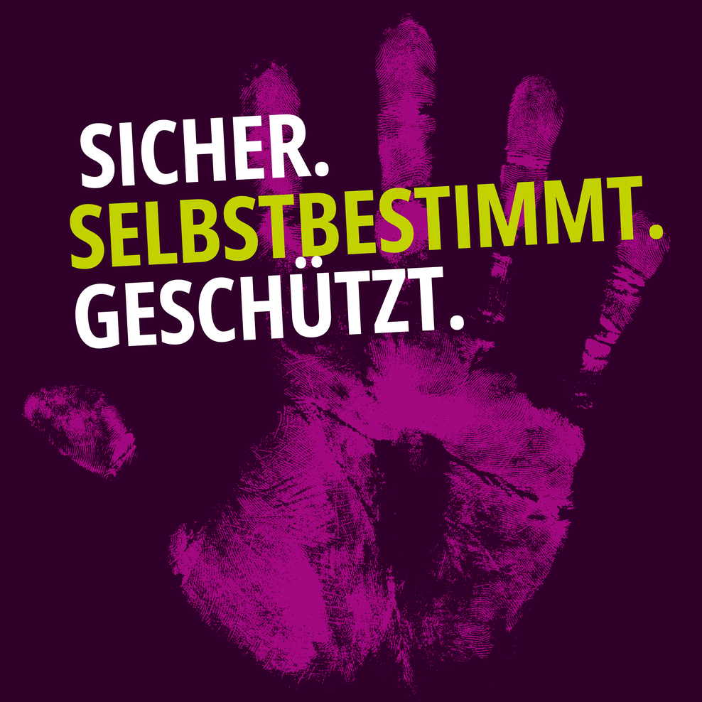 Symbol für Fachtag: Sicher. Selbstbestimmt. Geschützt. Gewaltschutz für Menschen mit Behinderungen: Was Konzepte in der Praxis wirksam macht.